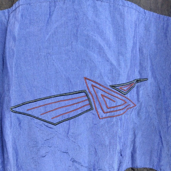 Mens VTG 90s MacGregor Black Nylon Windbreaker Track Jacket L Athletic Zip - Picture 7 of 10